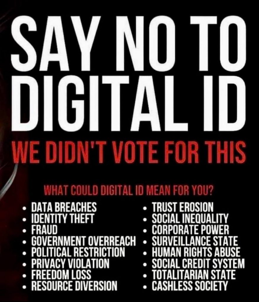 ID Digitale: una trappola per incatenare, schiavizzare e controllare 3 id digitale NO